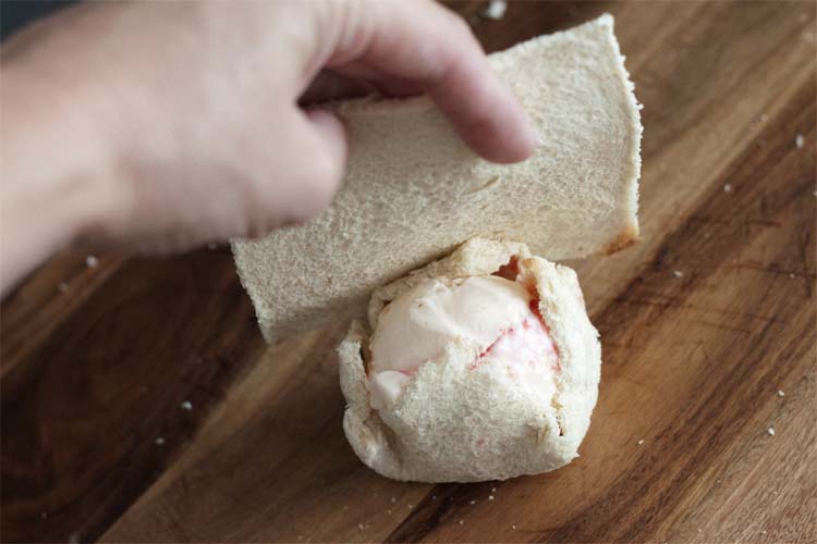 Homemade Cherry Cheesecake Fried Ice Cream