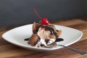 Homemade Cherry Cheesecake Fried Ice Cream