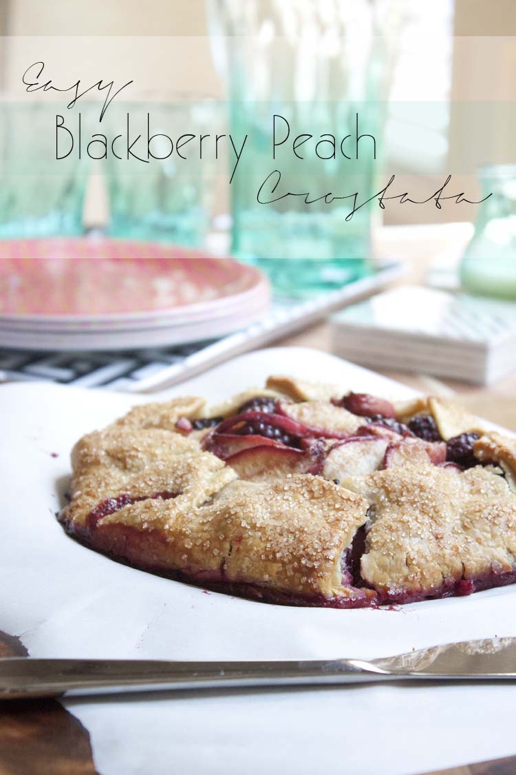 Easy Blackberry Peach Crostata