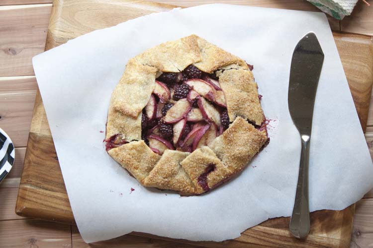 Easy Blackberry Peach Crostata