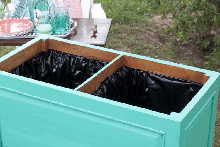 Wooden Planter Beverage Cooler