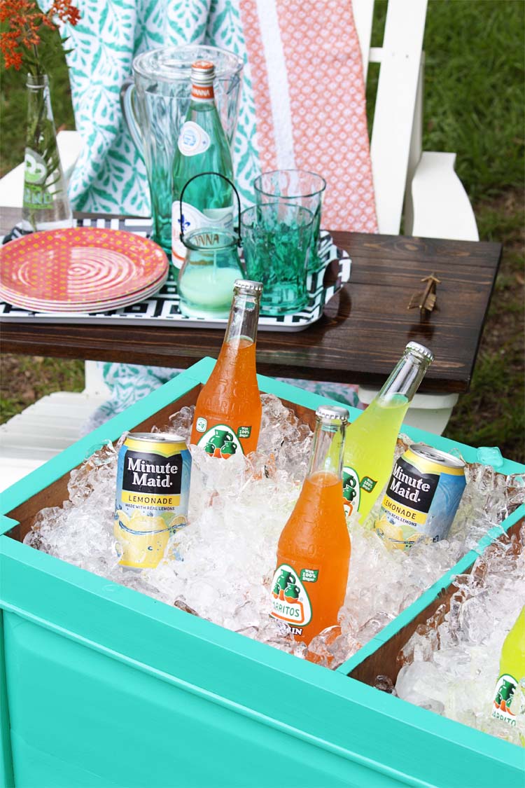 Wooden Planter Beverage Cooler