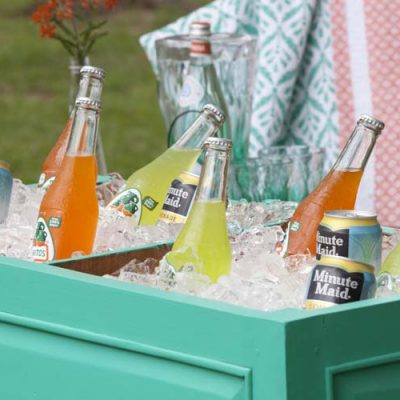 Wooden Planter Beverage Cooler