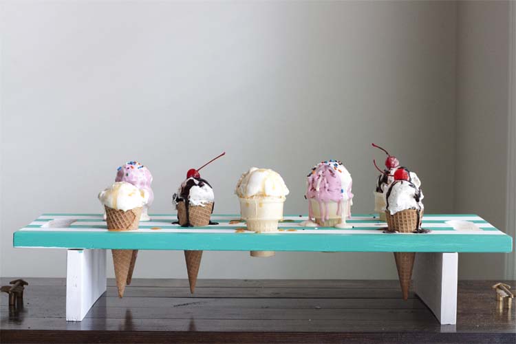 DIY Ice Cream Cone Serving Tray - Southern Revivals