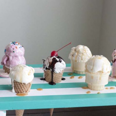 DIY Ice Cream Cone Serving Tray