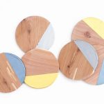 DIY Metallic Dipped Wooden Coasters