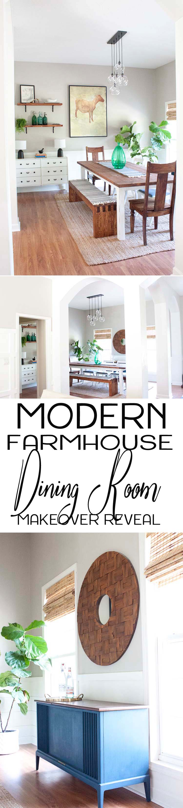 Modern Farmhouse Dining Room Makeover