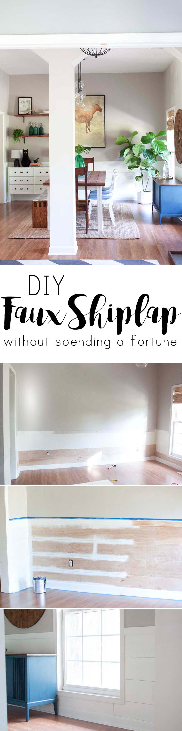 DIY Faux Shiplap