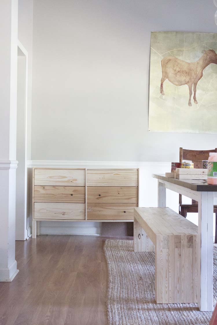 DIY West Elm Inspired Modern Farmhouse Bench