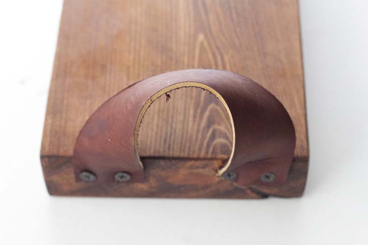 DIY Rustic Leather Handle Tray | Williams Sonoma Inspired