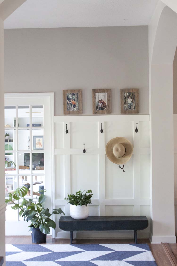 Farmhouse-style Foyer Entryway Makeover