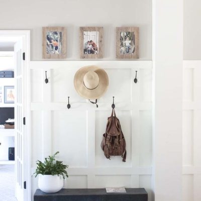 Farmhouse-style Foyer Entryway Makeover