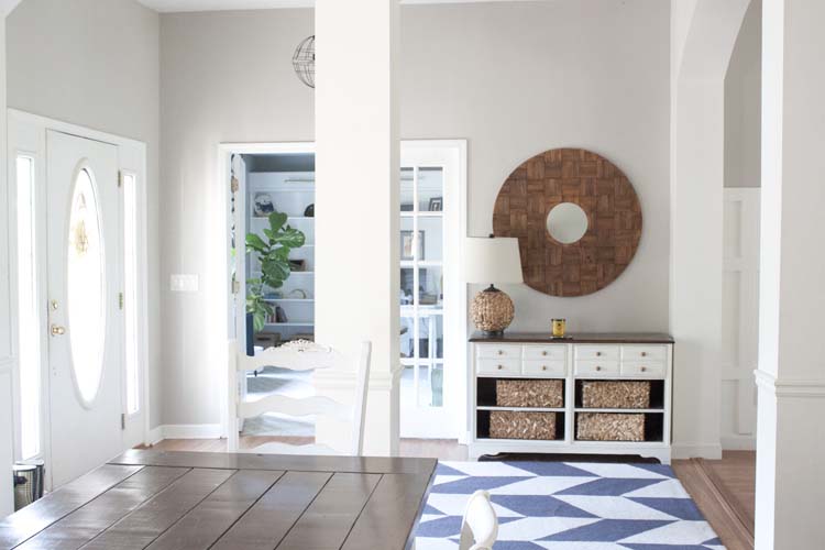 Farmhouse-style Foyer Entryway Makeover