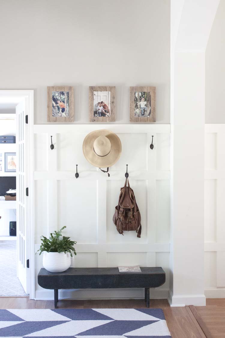 Modern Farmhouse Entryway Makeover Before After