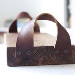 DIY Rustic Leather Handle Tray | Williams Sonoma Inspired