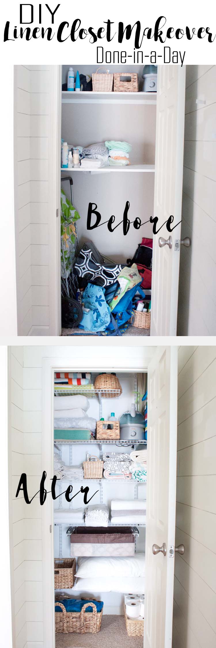 DIY Linen Closet Makeover