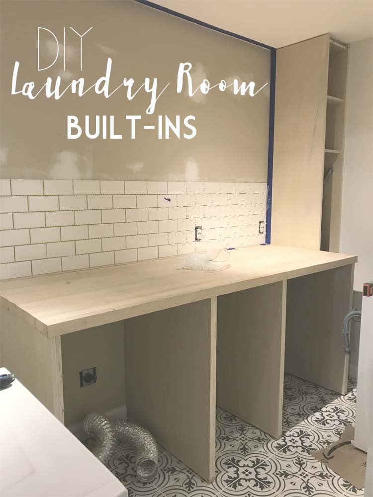 DIY Laundry Room Built ins