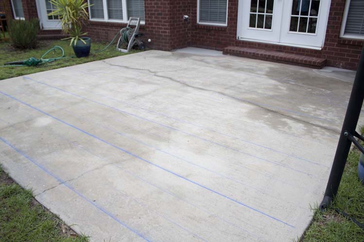 Diy Cement Tile Concrete Patio, Can You Put Tile Over Concrete Outside