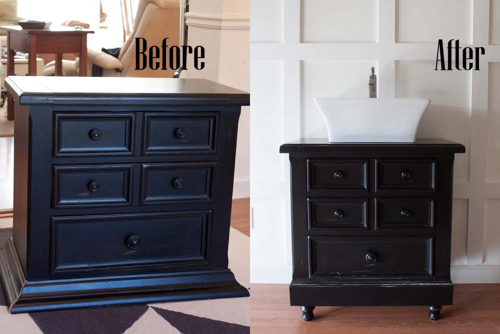 How to Turn an Old Nightstand Into a Bathroom Vanity Part 2