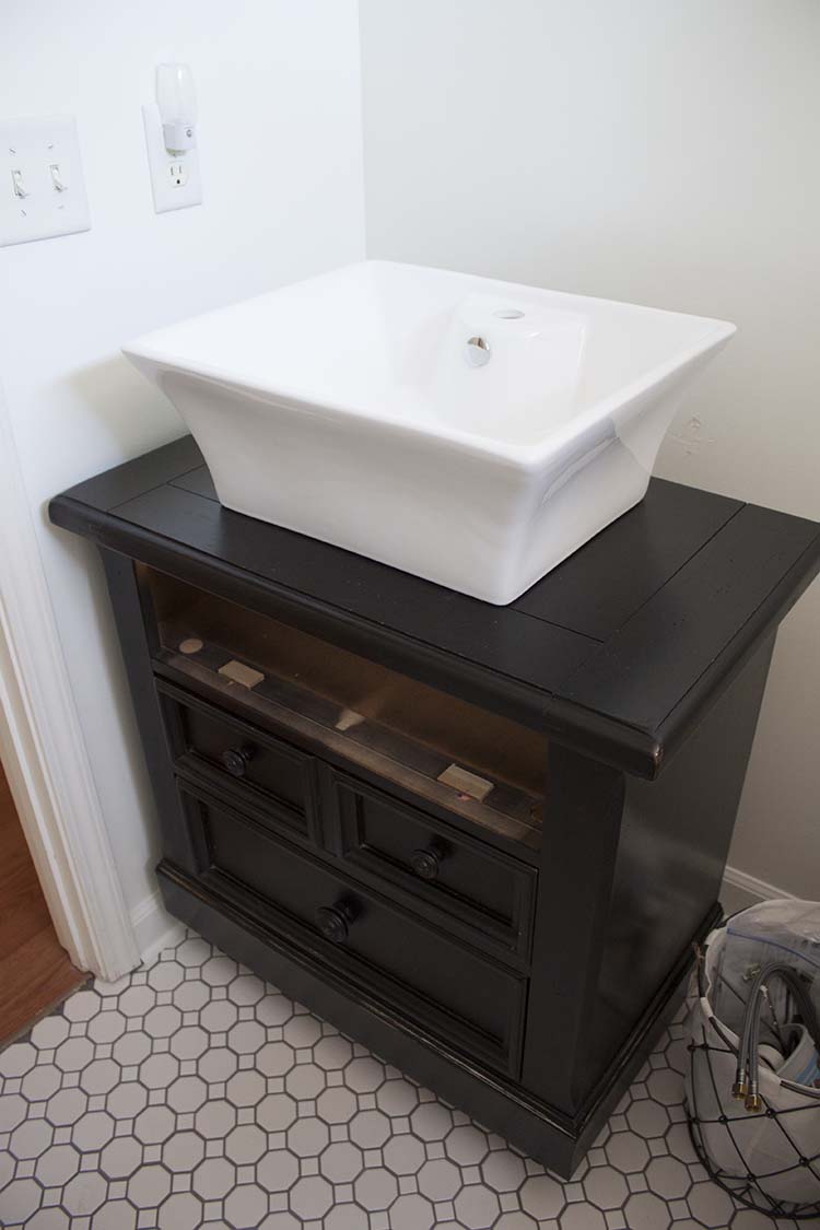 How To Turn An Old Nightstand Into A Bathroom Vanity Part 2 How To Turn An Old Nightstand Into A Bathroom Vanity Part 2