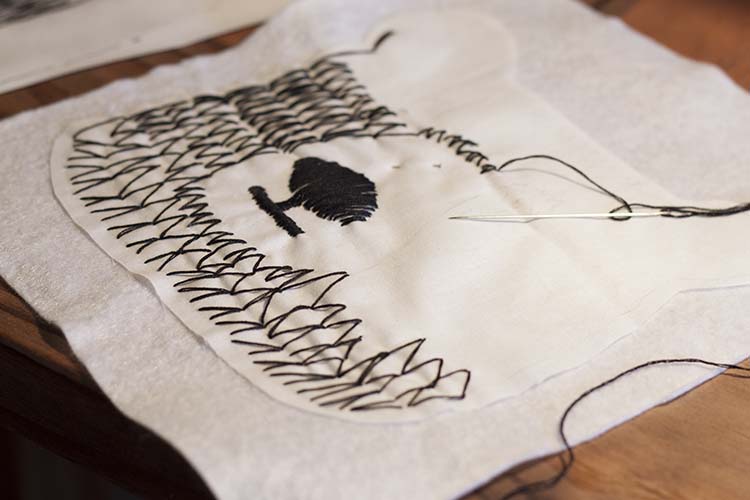 DIY Hand Stitched Bear Pillow