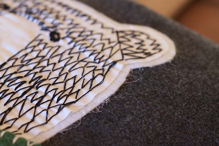 DIY Hand Stitched Bear Pillow