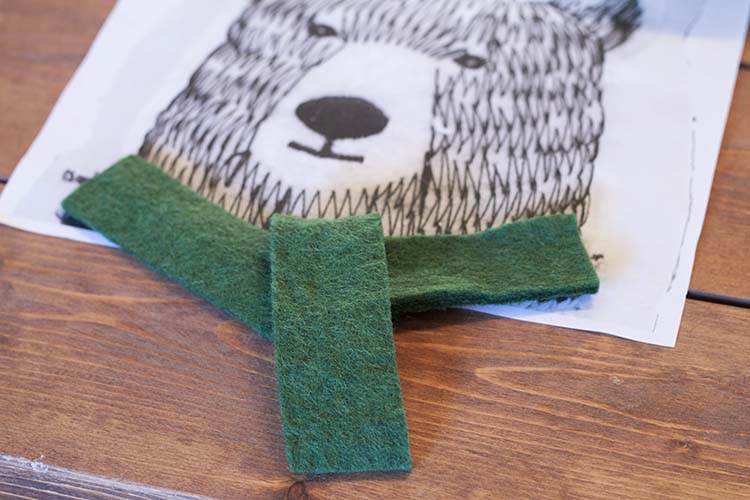 DIY Hand Stitched Bear Pillow