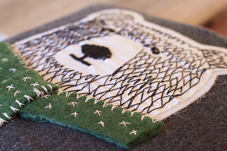 DIY Hand Stitched Bear Pillow