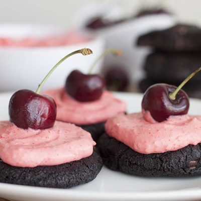 Double Dark Chocolate & Cherry Black Forest Cookies