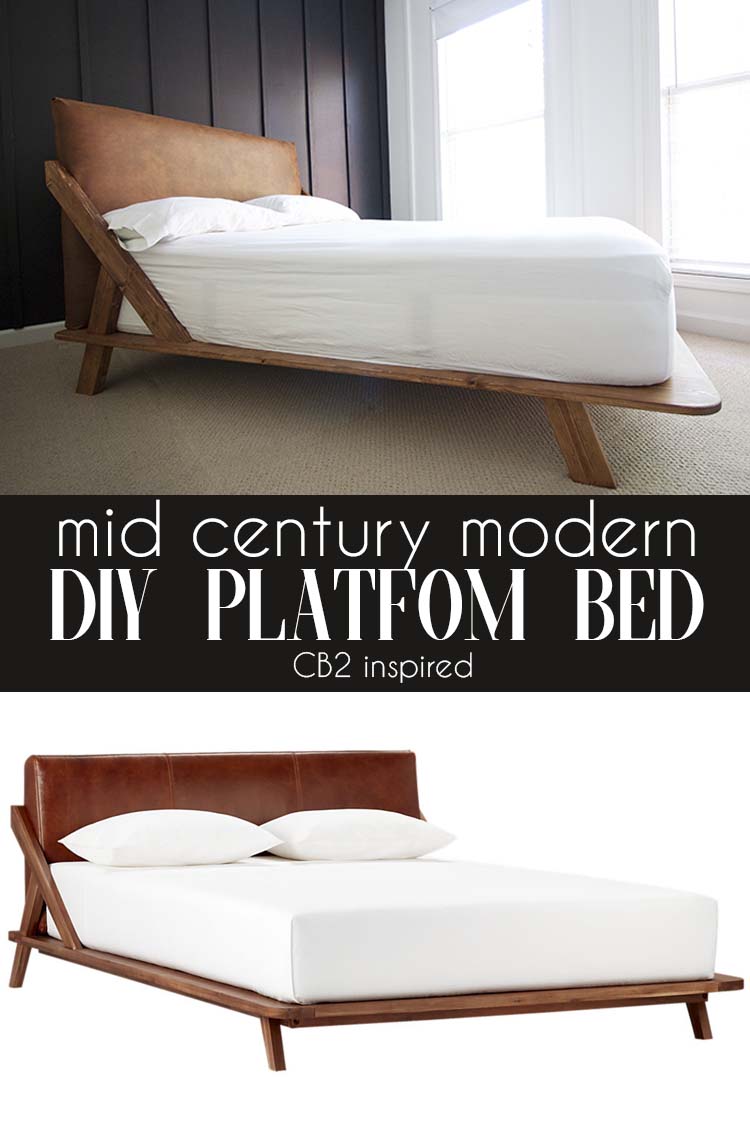Mid Century Modern DIY Platform Bed