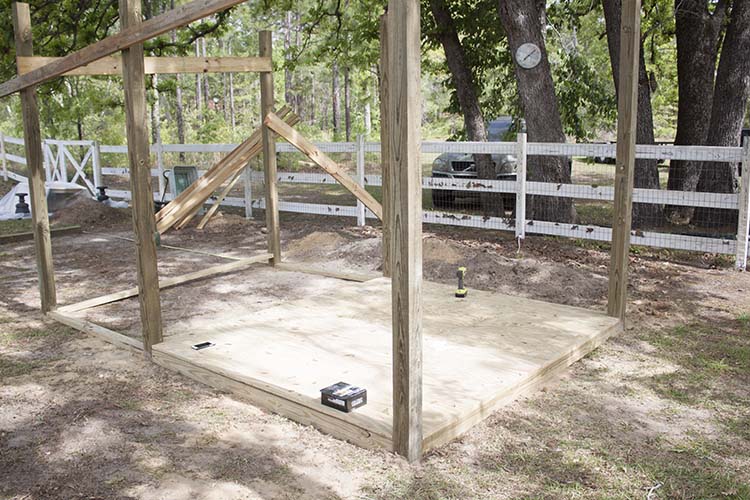 Diy Chicken Coop Framing Out The Fancy Farmhouse Coop