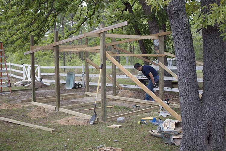 DIY Chicken Coop Framing