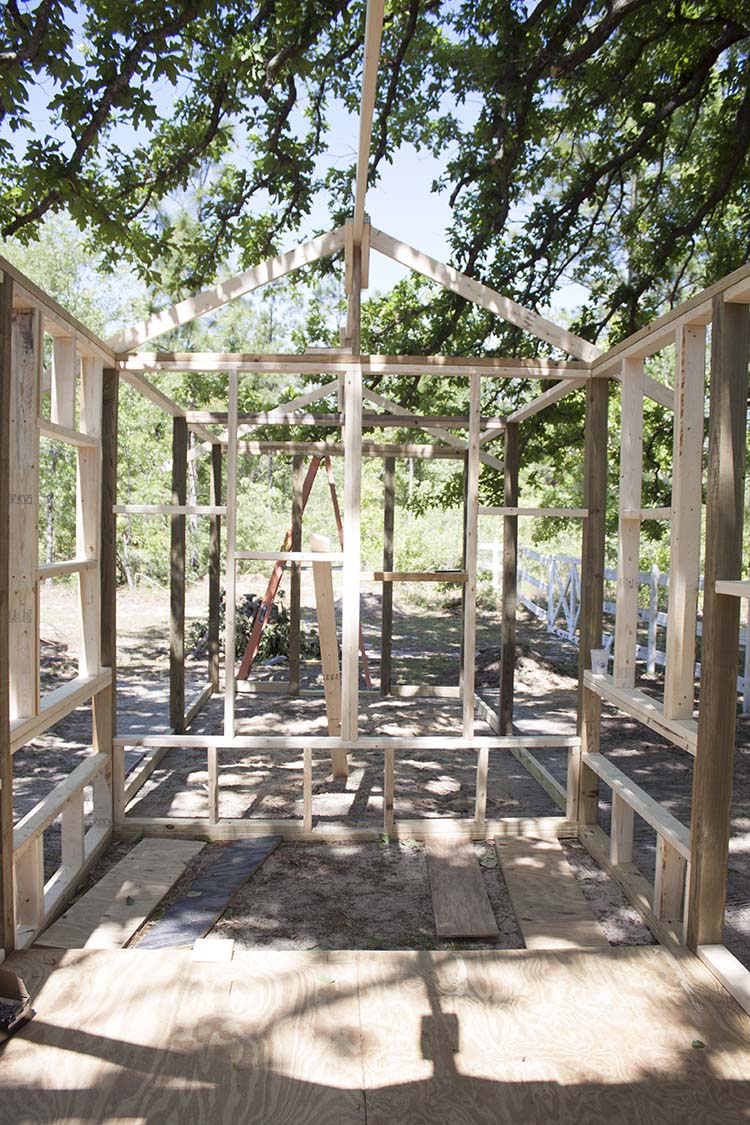 DIY Chicken Coop Framing