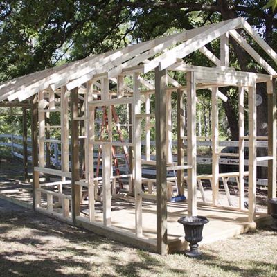 DIY Chicken Coop – Framing Out the Fancy Farmhouse Coop