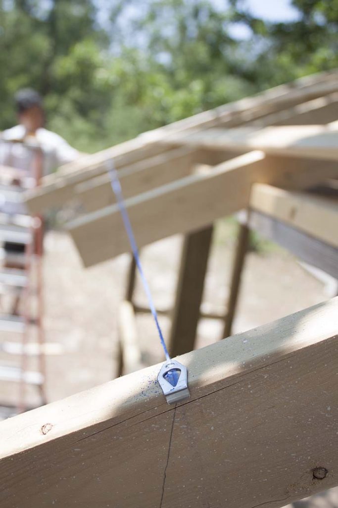 chalk line roof rafters 