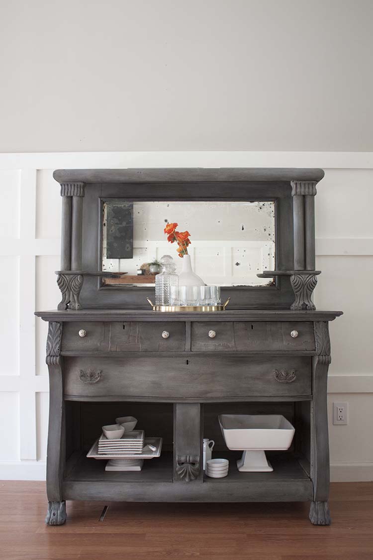Antique buffet table discount