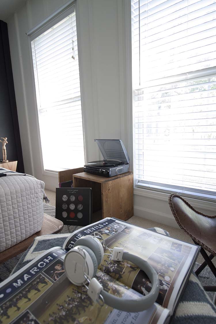 turntable records side table