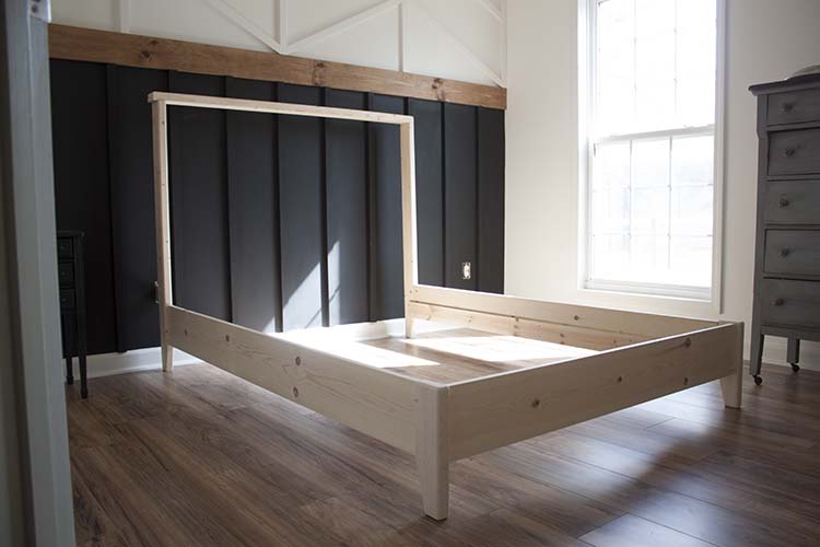 unfinished diy bed frame