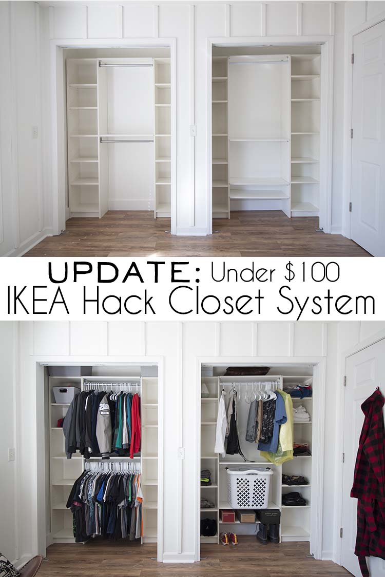 Under $100 IKEA Hack Closet System | UPDATE