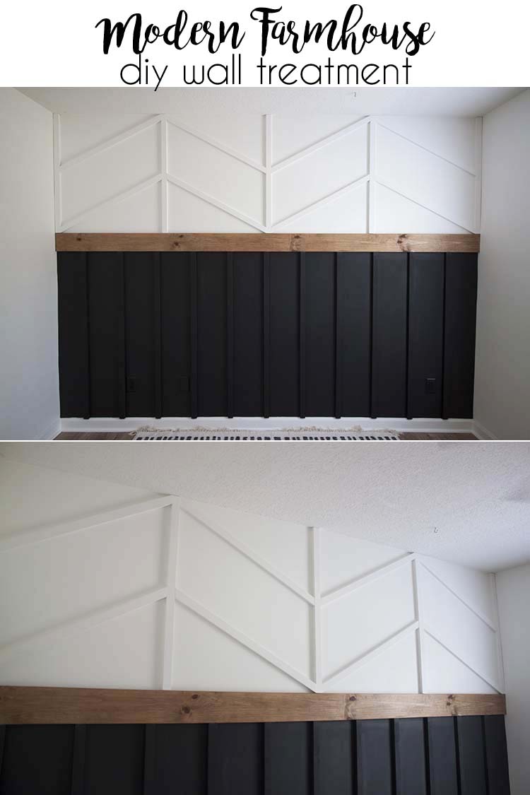 Diy Accent Wall Board And Batten Herrinbone Wainscotting