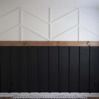 DIY Accent Wall – Herringbone Wainscoting | ORC Week #2