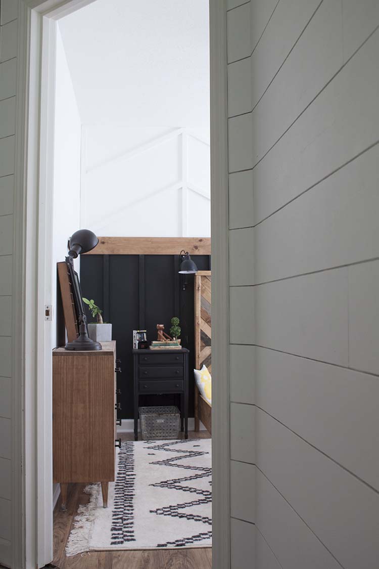 black and white room wood dresser