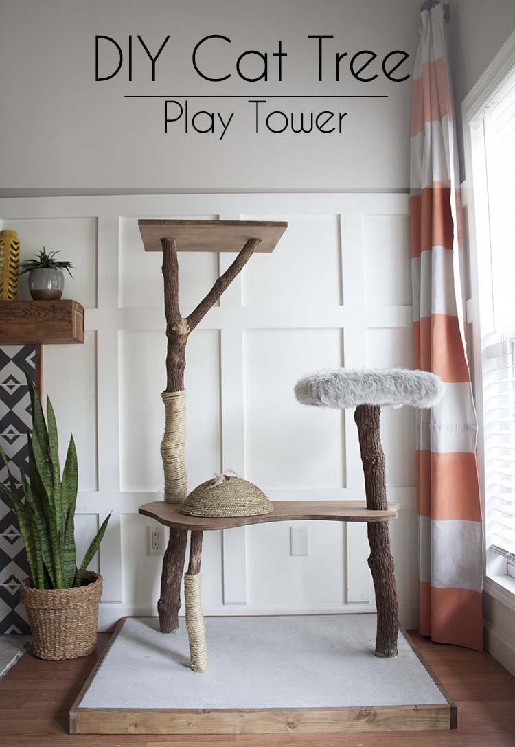 DIY Cat Tree Play Tower on the Cheap Southern Revivals